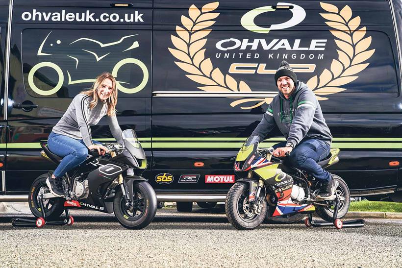 Adele Dunham (left) runs the service van at race meetings