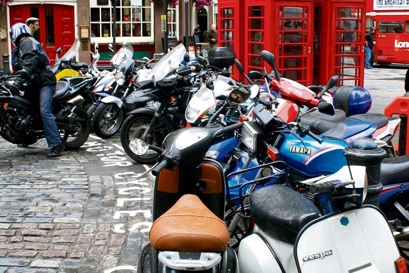 Hackney motorcycle parking