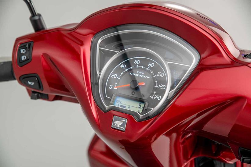 A fresh display and keyless ignition feature on the Honda Vision 110