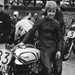 Alan Holmes before the start of the Senior Manx Grand Prix Practice in 1957