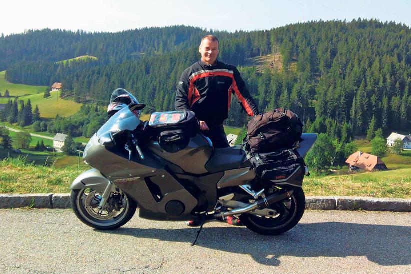 Andy flew north to Scotland on his Honda Blackbird