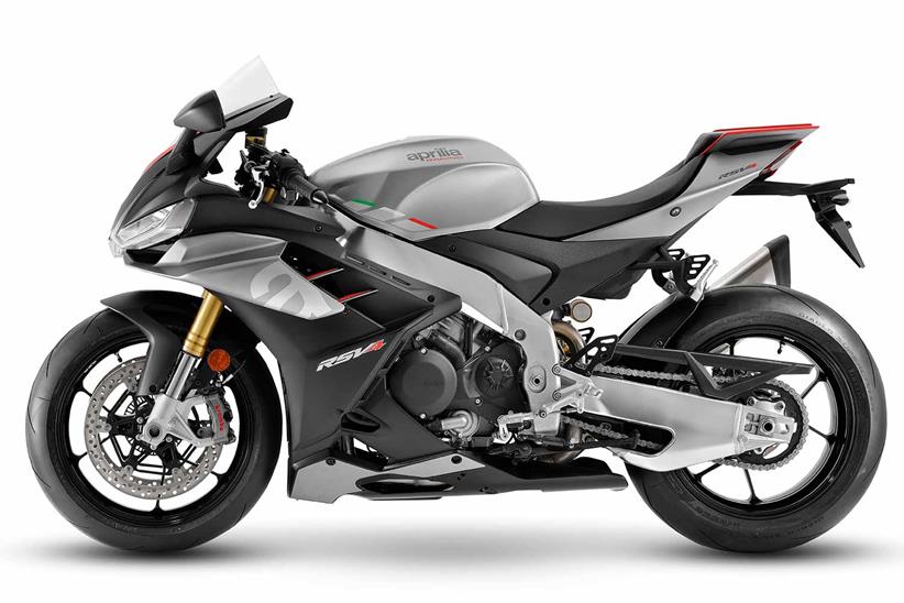 Left side of the 2021 Aprilia RSV4