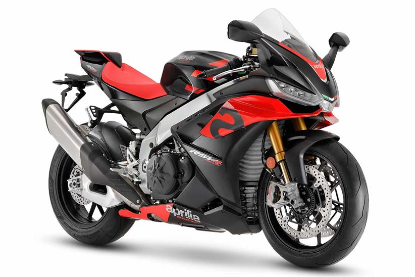 2021 Aprilia RSV4 Factory finished in red and black