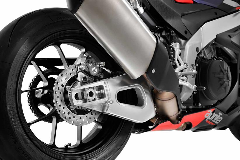 2021 Aprilia RSV4 swingarm and exhaust