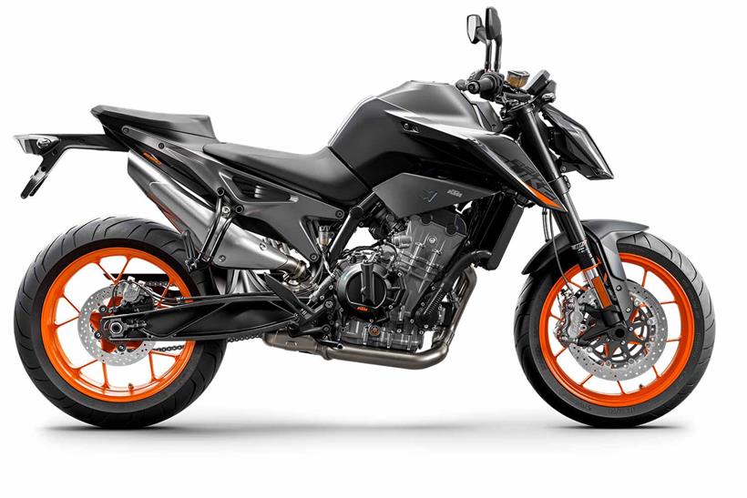 A side view of the KTM 890 Duke