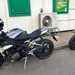 Triumph Speed Triple 1200 RS at UK fuel station