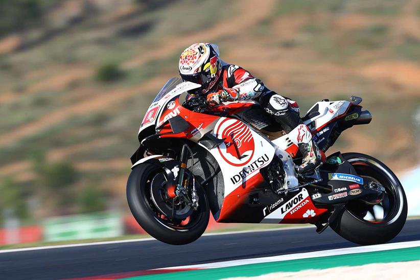 Takaaki Nakagami in action at Portimao