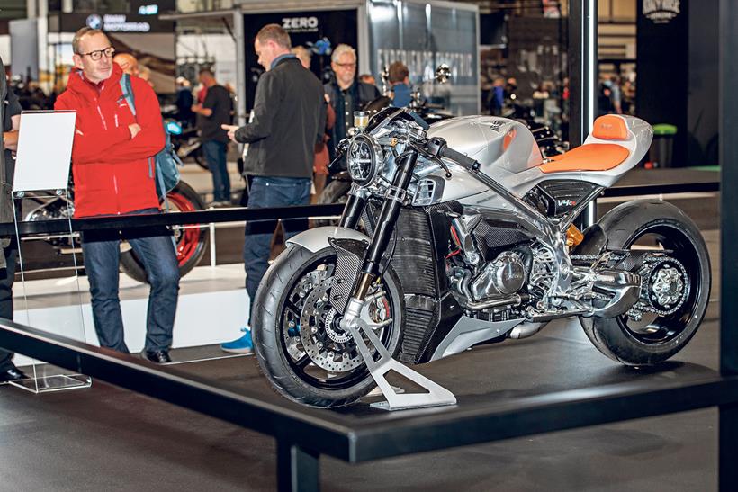 Norton's new V4CR concept on display at Motorcycle Live 2021