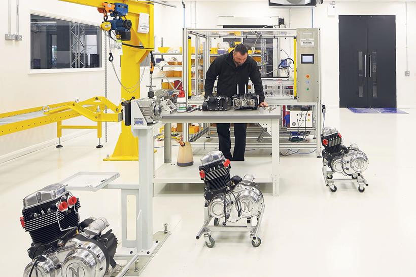 Engine work at the Norton factory