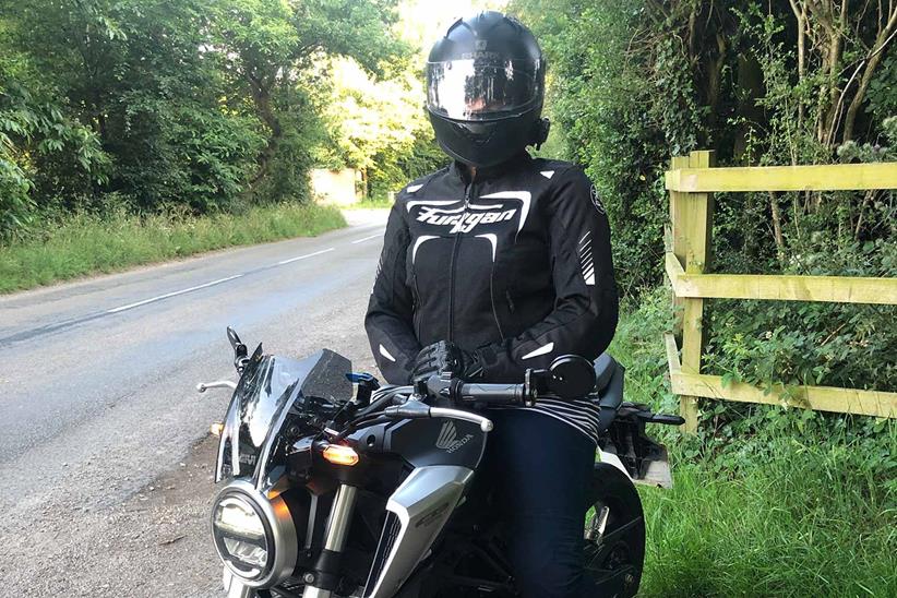 Angi rode a Honda CB125R before her Triumph Street Twin