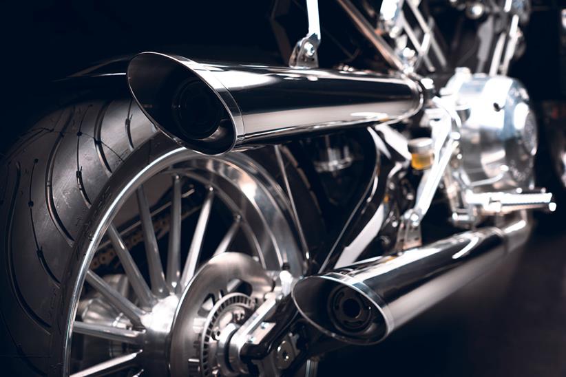 Brough Superior SS100 Bert Le Vack exhausts