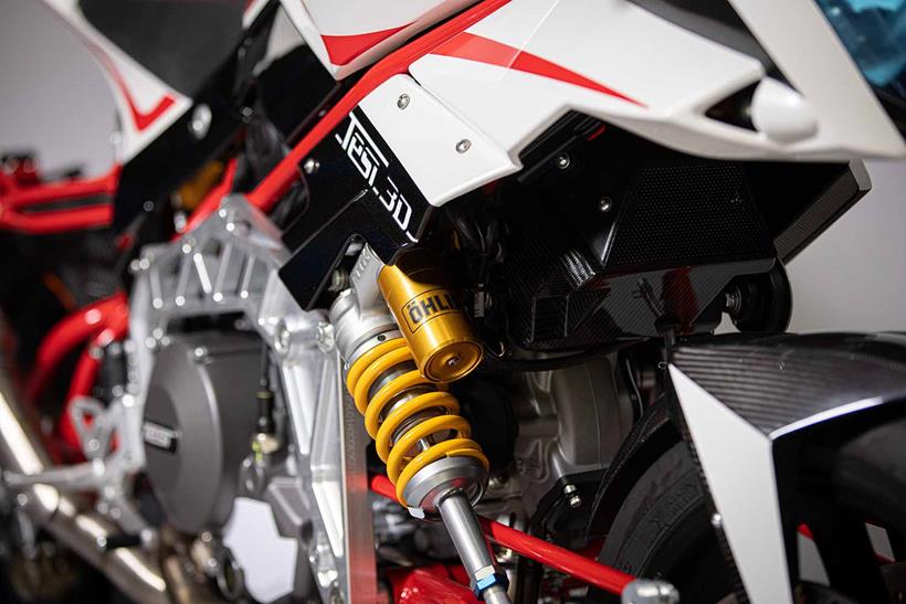 Each bike gets fully-adjustable Öhlins suspension. Pic credit: Perfect Pose Photography