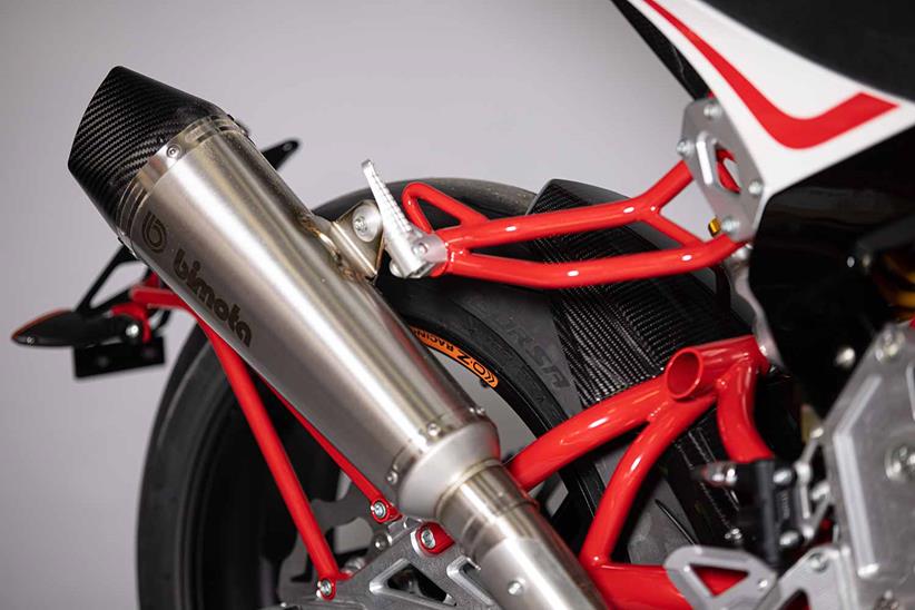 The 1078cc Ducati engine is coupled with an Arrow exhaust. Pic credit: Perfect Pose Photography