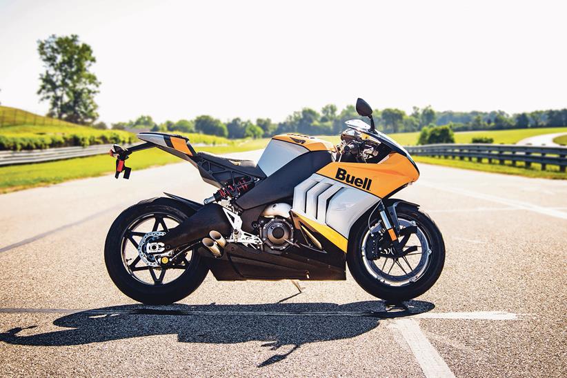 A side view of the Buell Hammerhead superbike