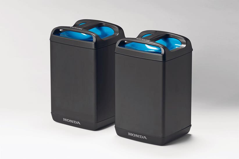 Honda swappable bike batteries