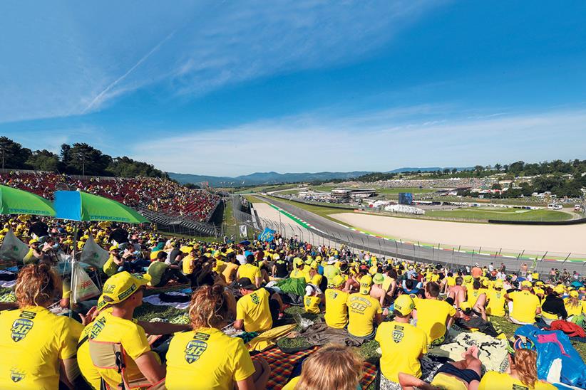 MotoGP fans in a grandstand