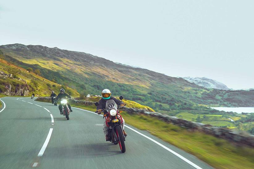 A wide selection of motorcycles take part