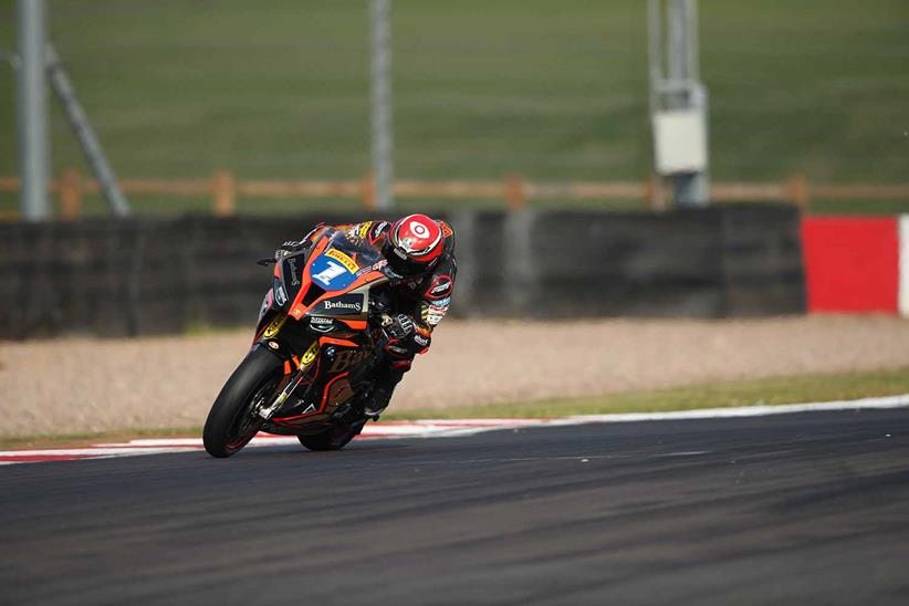 Richard Cooper in action at Donington last year before his injury