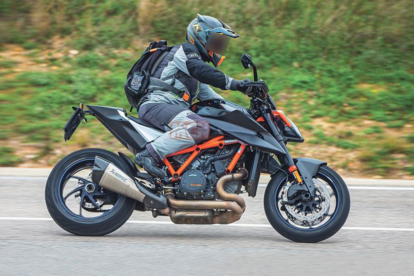 KTM 1290 Super Duke RR spyshot on the road