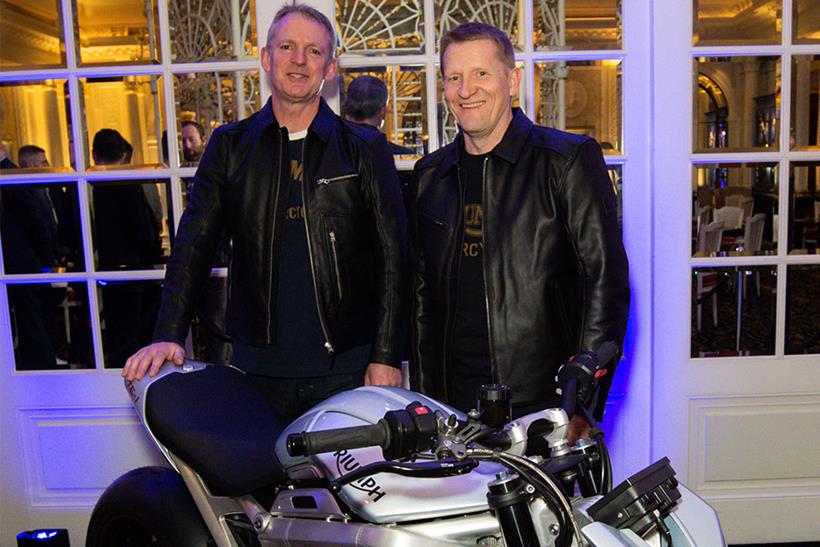 Paul Stroud, Triumph's Chief Commercial Officer and Ben Kerrell-Vaughan, area lead -chassis