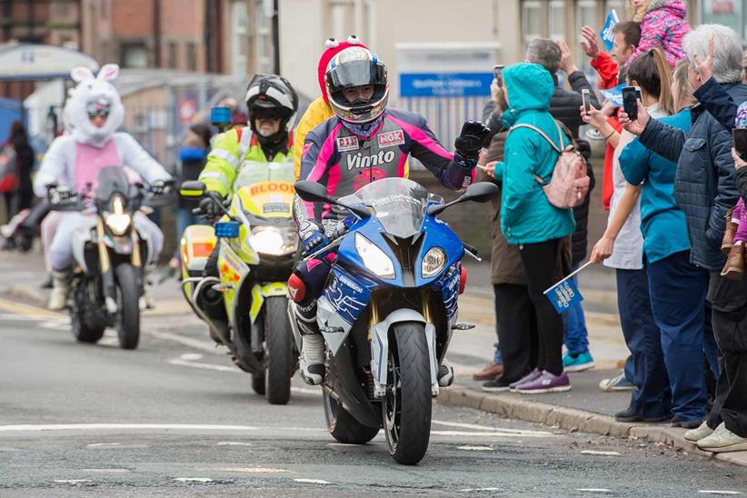 James Toseland leading a previous Easter Egg ride