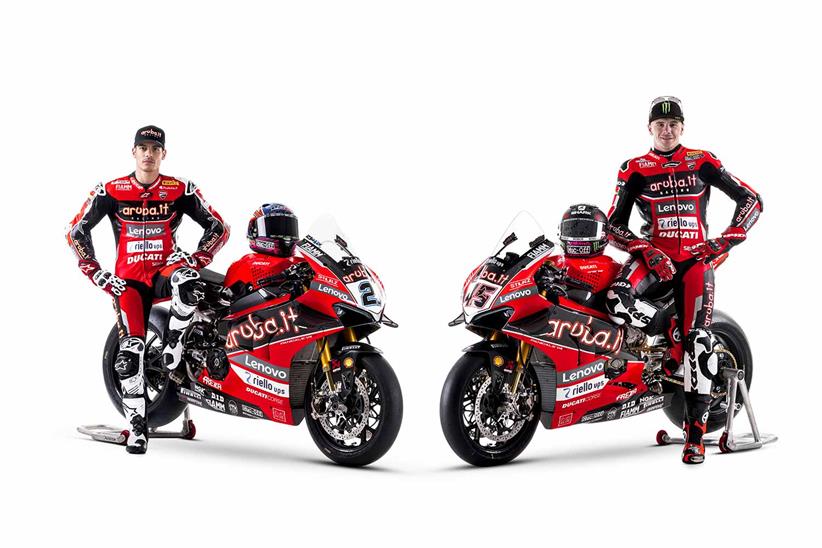 Michael Ruben Rinaldi and Scott Redding with the 2021 Aruba.it Ducati livery