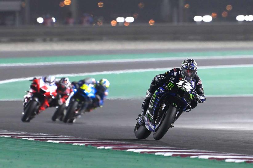 Maverick Vinales managed to pull away from the field