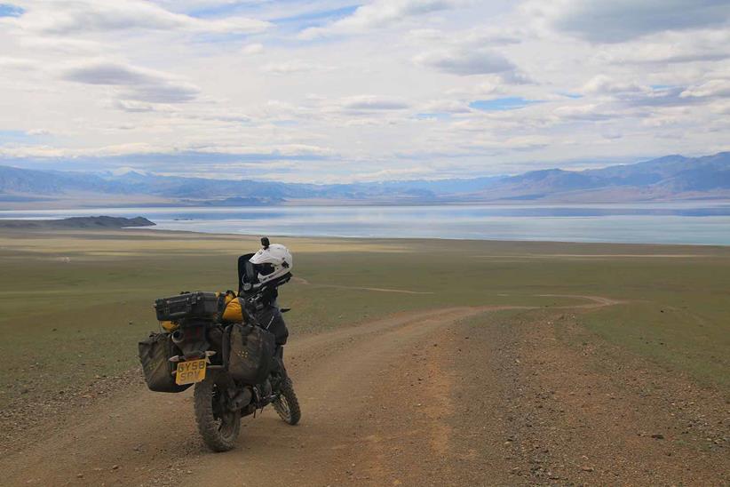 A rear view of the Yamaha XT660Z Ténéré