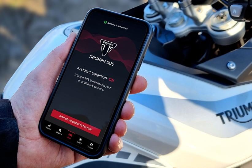 Triumph SOS accident detection app