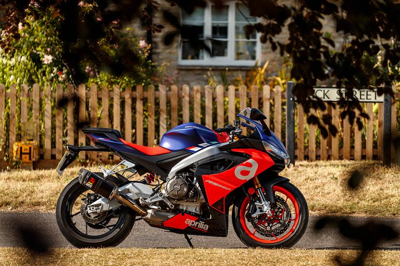 A side view of the Aprilia RS 660