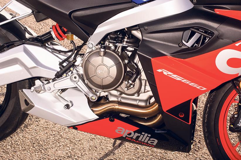 Aprilia RS660 parallel-twin engine