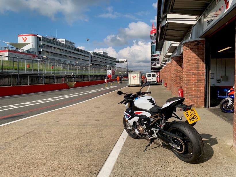 BMW S1000R in Brands Hatch pit lane