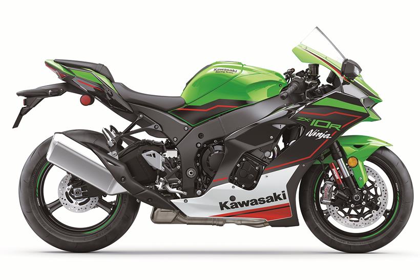 A side view of the Kawasaki ZX-10R