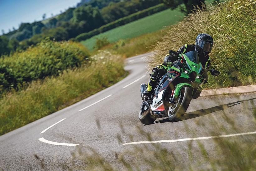 2021 Kawasaki ZX-10R on country roads