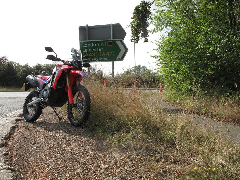 Honda CRF takes to the motorway