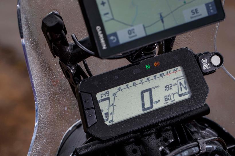 Digi display on the Honda CRF300 Rally