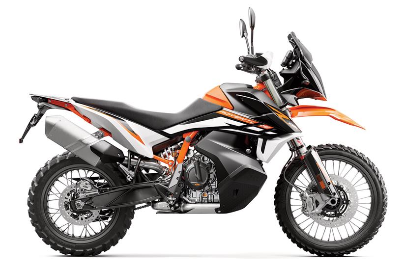 A side view of the KTM 890 Adventure R