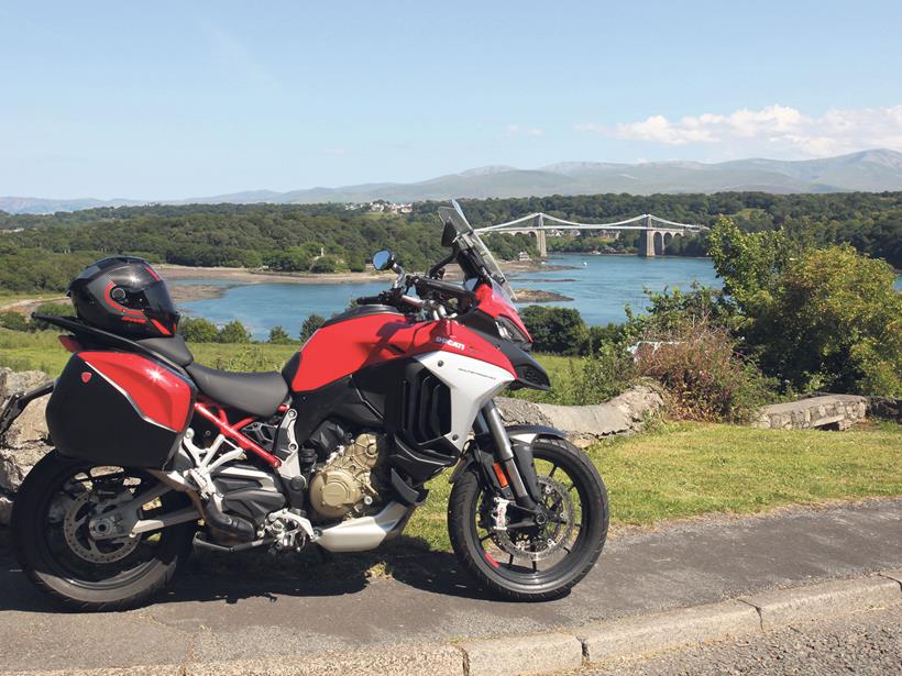 Ducati Multistrada V4S by the coast