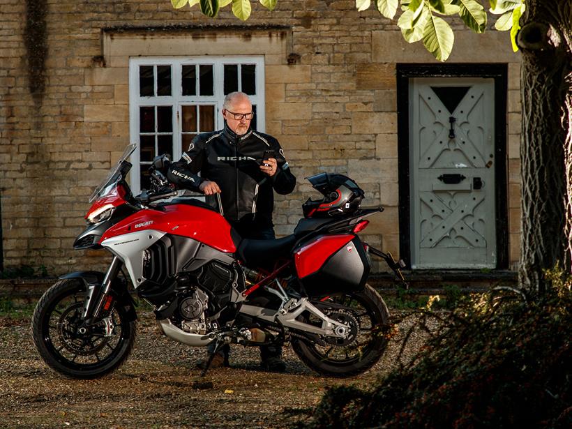 Rich gets ready for a long ride on the Multistrada V4 S