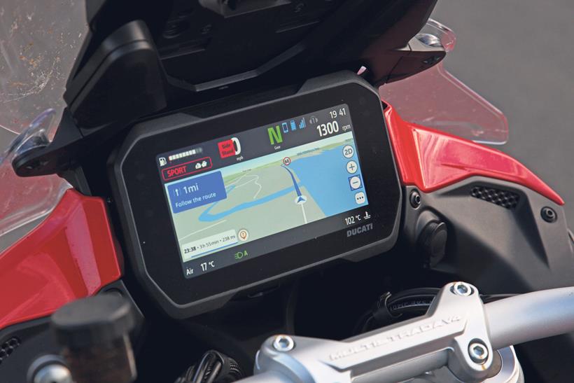 Ducati Multistrada V4S navigation system