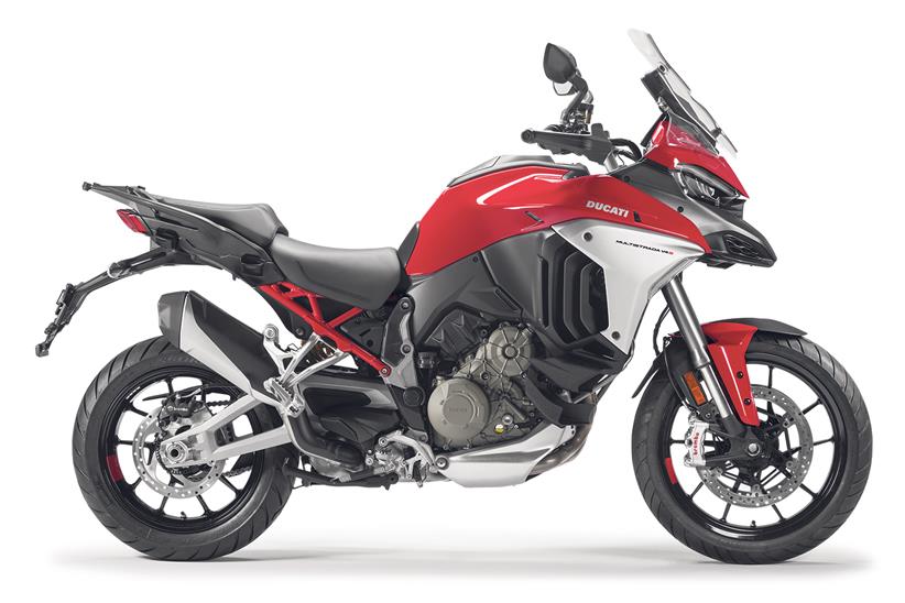 A side view of the Ducati Multistrada V4 S