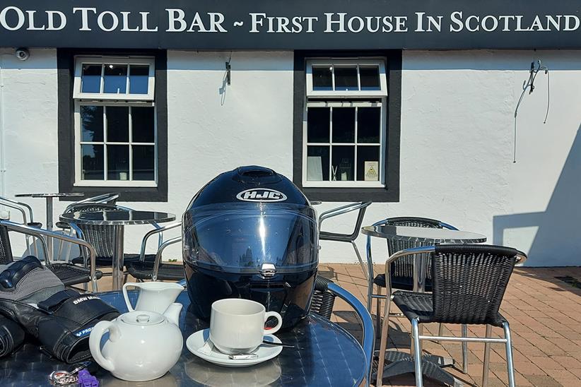 Tea Stop at Gretna Green on the Yamaha Tracer 9GT