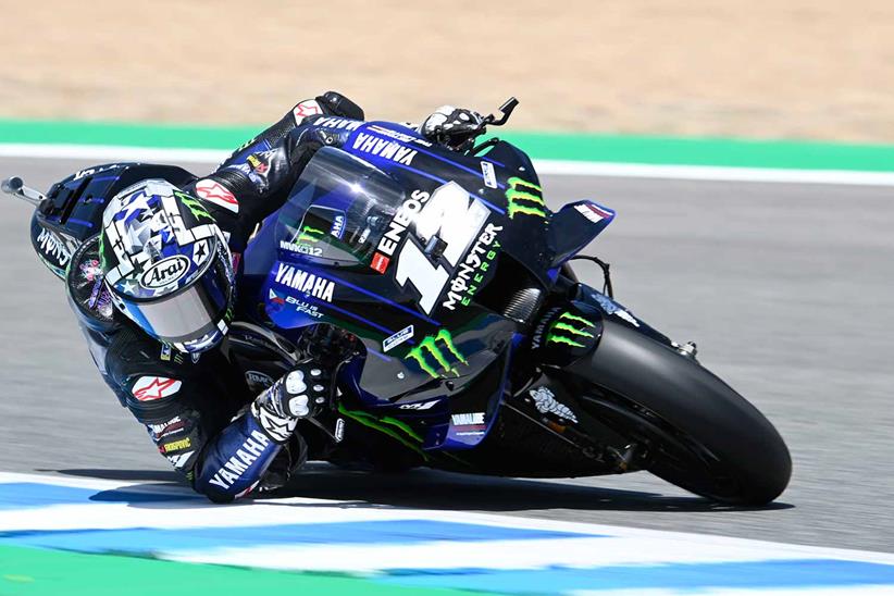 Maverick Vinales had a busy day at the Jerez Test