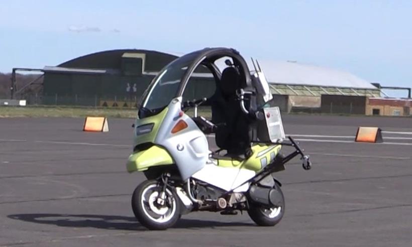 The BMW C1 is capable of driving itself