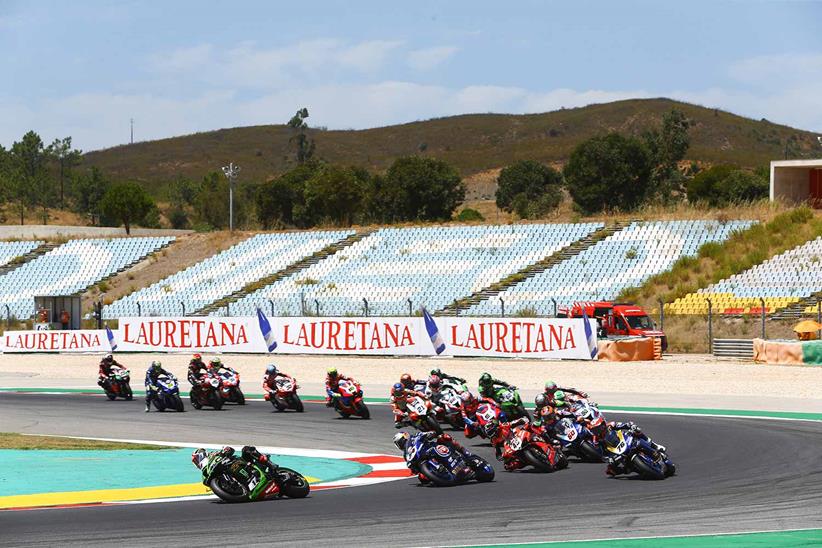 Jonathan Rea leads the 2020 Portuguese WorldSBK race