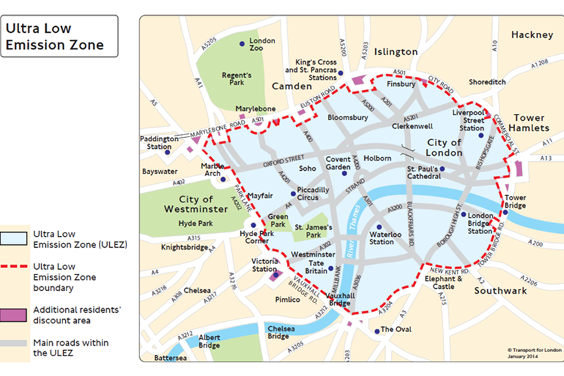 2014 London ULEZ map