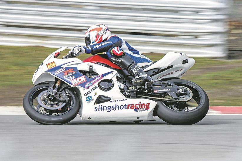 Trackday bike on circuit