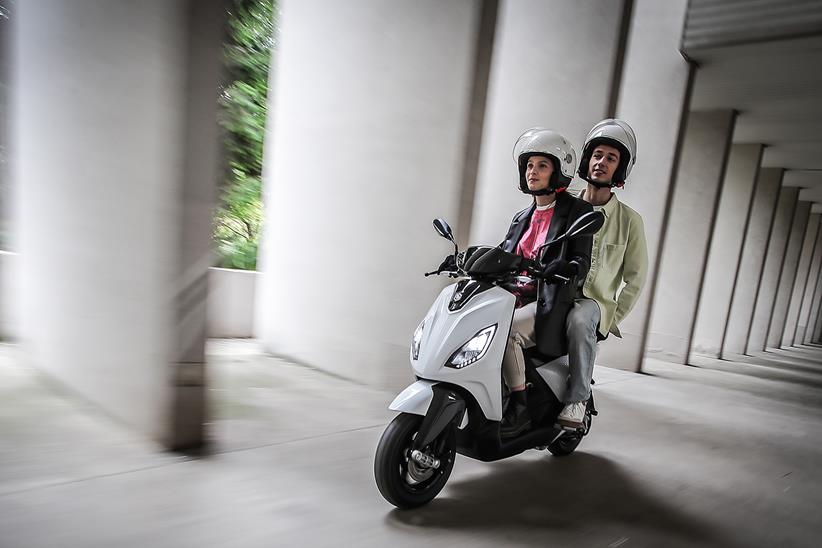 Two-up on the Piaggio One