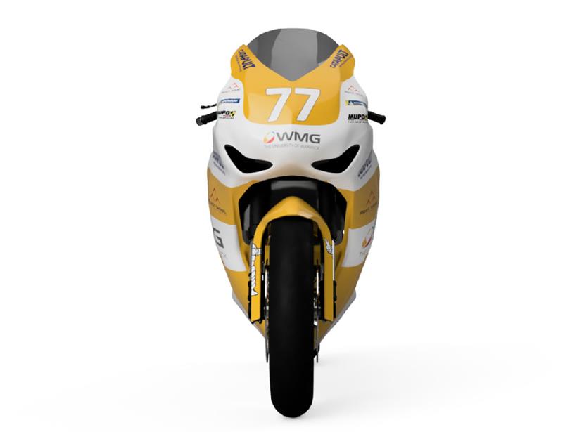 A render of the front of the Aurora superbike