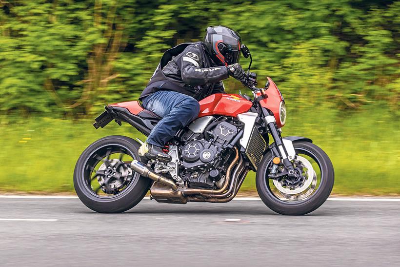 Cornering on the Honda 5Four CB1000R prototype